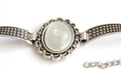 Gümüş Kaplama Oval Metal Bileklik Aparatı 1112