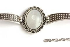 Gümüş Kaplama Oval Metal Bileklik Aparatı 1114