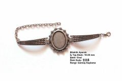 Gümüş Kaplama Oval Metal Bileklik Aparatı 1115