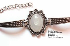 Gümüş Kaplama Oval Metal Bileklik Aparatı 1117