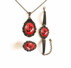 İlbay Çini Takı Kolye Bileklik Yüzük Seti 2017DS201