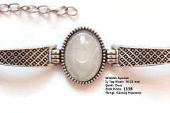 Gümüş Kaplama Oval Metal Bileklik Aparatı 1118