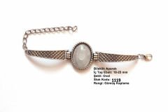 Gümüş Kaplama Oval Metal Bileklik Aparatı 1119
