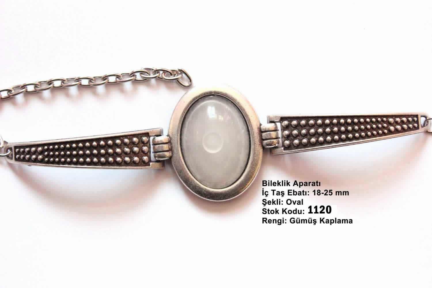 Gümüş Kaplama Oval Metal Bileklik Aparatı 1120