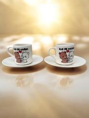 Seramik İllede Karım Kocam 2 Kişilik Kahve Fincanı Takımı