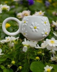 Ece Çayır Papatya Seramik Kupa Bardak Mug