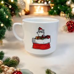 Yılbaşı Hediye Paketi Kedi Temalı Hediyelik Seramik Times Kupa Bardak Mug