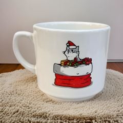 Yılbaşı Hediye Paketi Kedi Temalı Hediyelik Seramik Times Kupa Bardak Mug