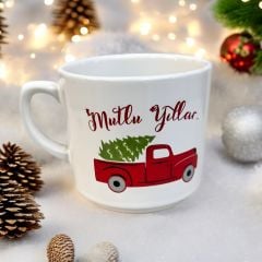 Yılbaşı Temalı Times Araba Seramik Kupa Bardak Mug