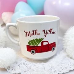 Yılbaşı Temalı Times Araba Seramik Kupa Bardak Mug