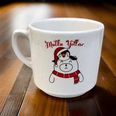 Yılbaşı Penguen Temalı Seramik Times Kupa Bardak Mug