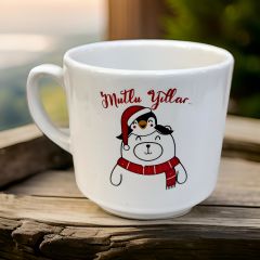 Yılbaşı Penguen Temalı Seramik Times Kupa Bardak Mug