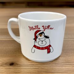 Yılbaşı Penguen Temalı Seramik Times Kupa Bardak Mug