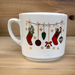 Yılbaşı Çorap desenli Hediyelik Seramik Times Kupa Bardak Mug