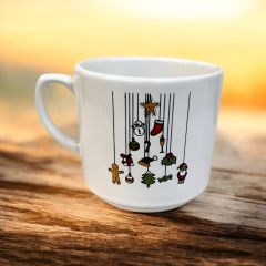 Yılbaşı Hediyeler Desenli Seramik Times Kupa Bardak Mug