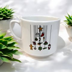 Yılbaşı Hediyeler Desenli Seramik Times Kupa Bardak Mug