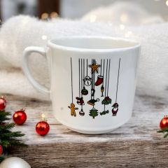 Yılbaşı Hediyeler Desenli Seramik Times Kupa Bardak Mug