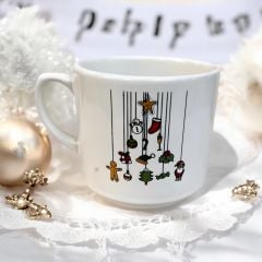 Yılbaşı Hediyeler Desenli Seramik Times Kupa Bardak Mug