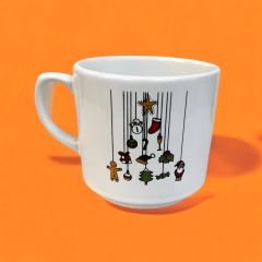 Yılbaşı Hediyeler Desenli Seramik Times Kupa Bardak Mug