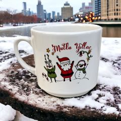 Yılbaşı Kardanadam ve Noel Baba Seramik Times Kupa Bardak Mug