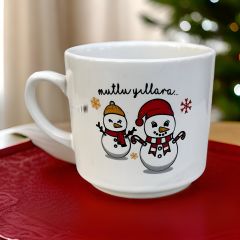 Yılbaşı 2 Kardanadam Seramik Times Kupa Bardak Mug