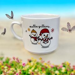 Yılbaşı 2 Kardanadam Seramik Times Kupa Bardak Mug