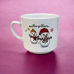 Yılbaşı 2 Kardanadam Seramik Times Kupa Bardak Mug