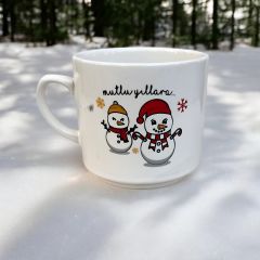 Yılbaşı 2 Kardanadam Seramik Times Kupa Bardak Mug