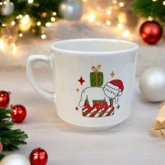Yılbaşı Uyuyan Kedi Seramik Times Kupa Bardak Mug