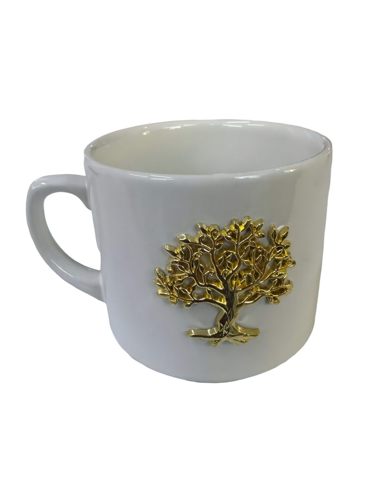 Metalli Hayat Ağacı Hediyelik Seramik Times Kupa Bardak Mug