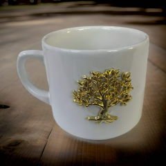 Metalli Hayat Ağacı Hediyelik Seramik Times Kupa Bardak Mug