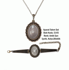 Kolye Bileklik Aparat Takım Set 3145 Antik Sarı