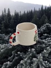 Toptan Yılbaşı Temalı 200 El işi Yılbaşı Çam Ağacı Seramik Kupa Bardak Mug, Toptan Kupa Satışı, Kupa Üreticisi Firma