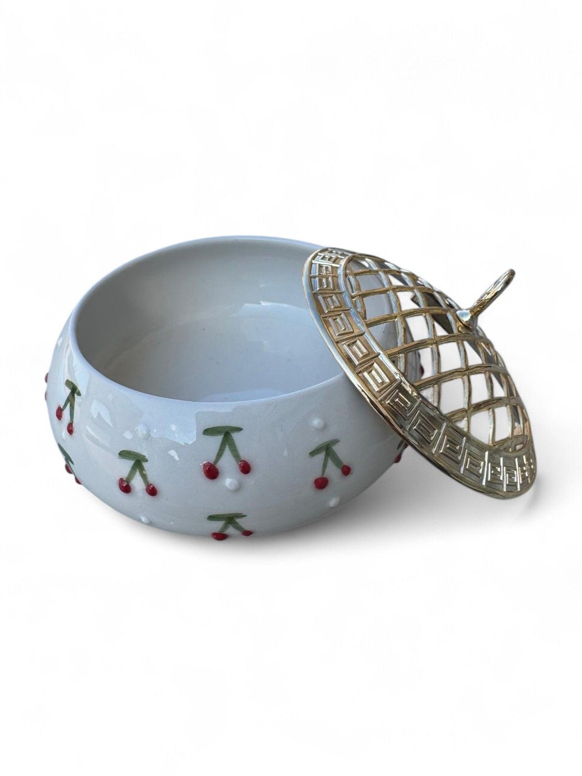 Baby Kiraz Desenli Metal Kapaklı Poyraz Şekerlik