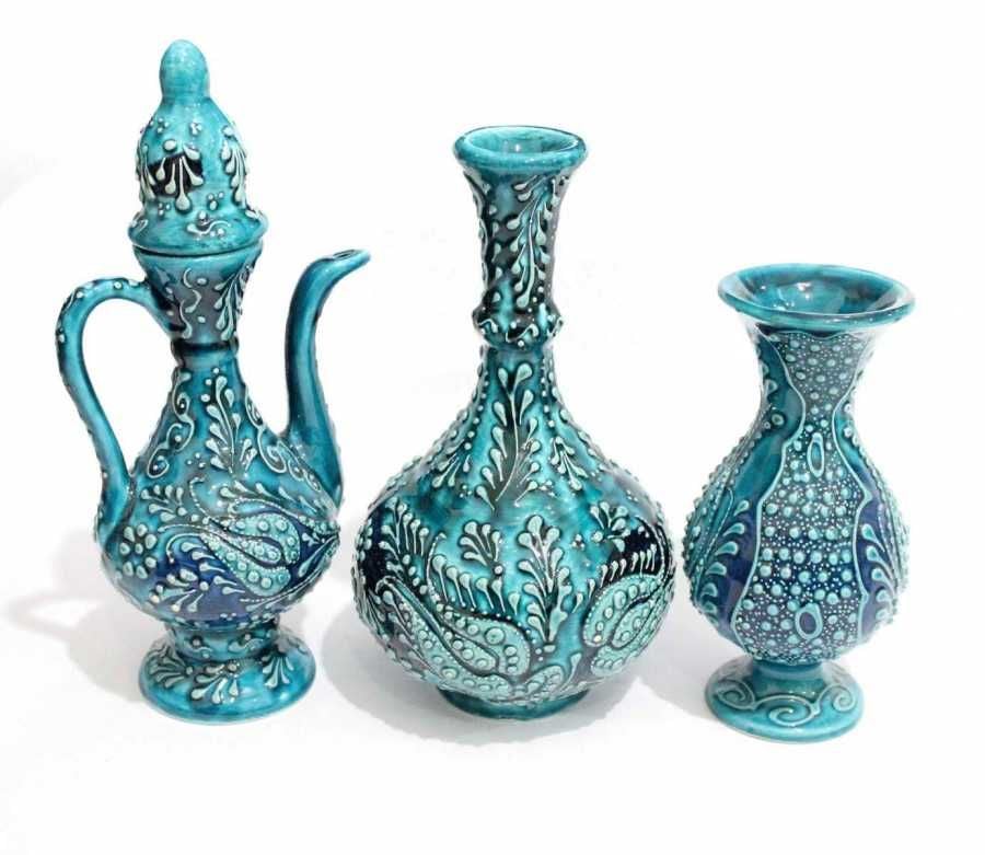 İlbay Turkuaz Hediyelik Çini Seramik Set 811