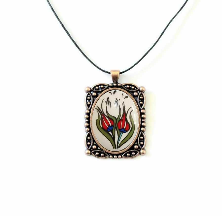 İlbay Çini Seramik Kolye 153DS023