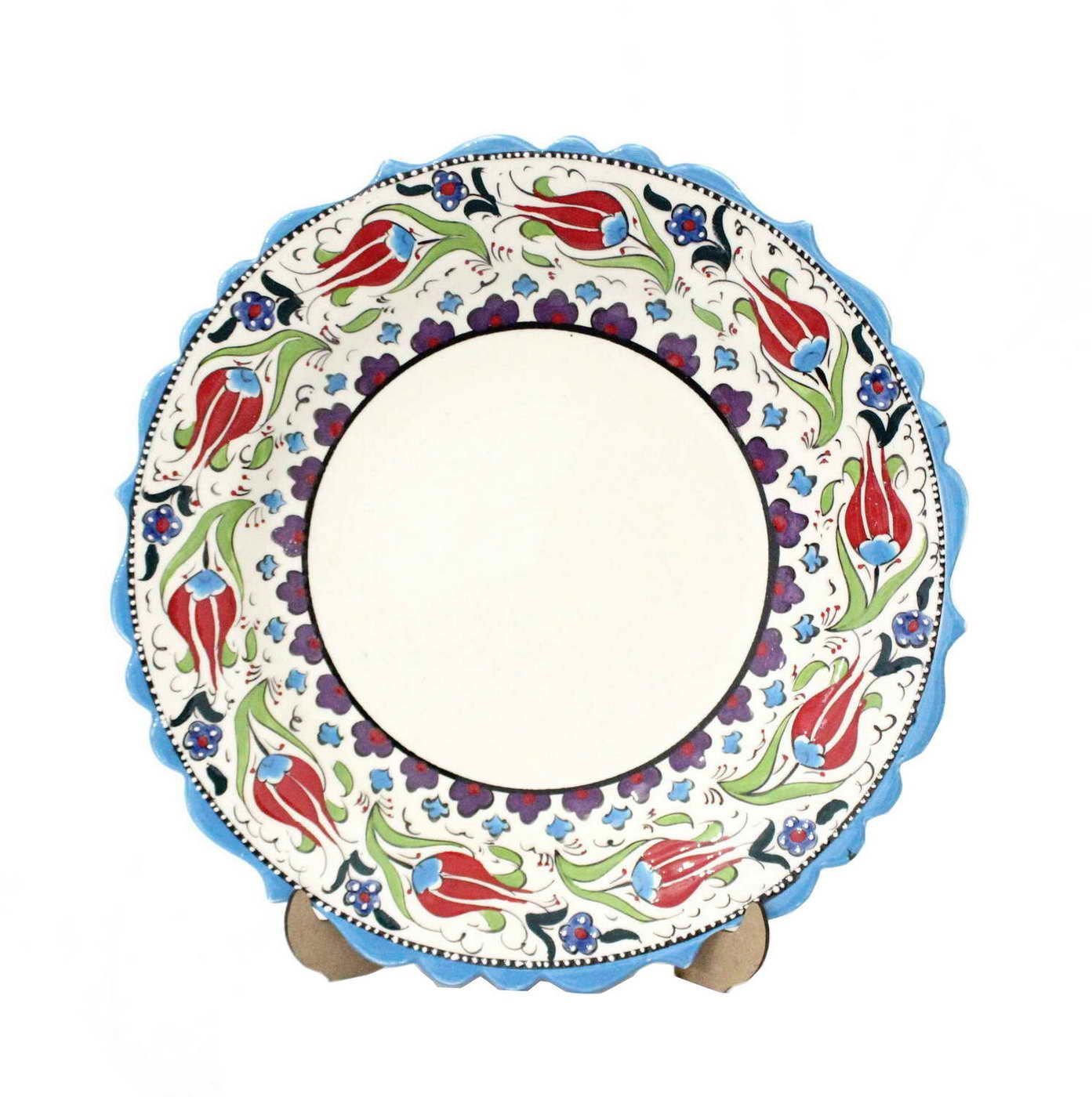 30 cm Samur Desenli Çini Seramik Kaligrafi Tabağı 282