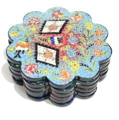 16 cm 6 lı Kütahya Otantik Desen Nihale Takımı