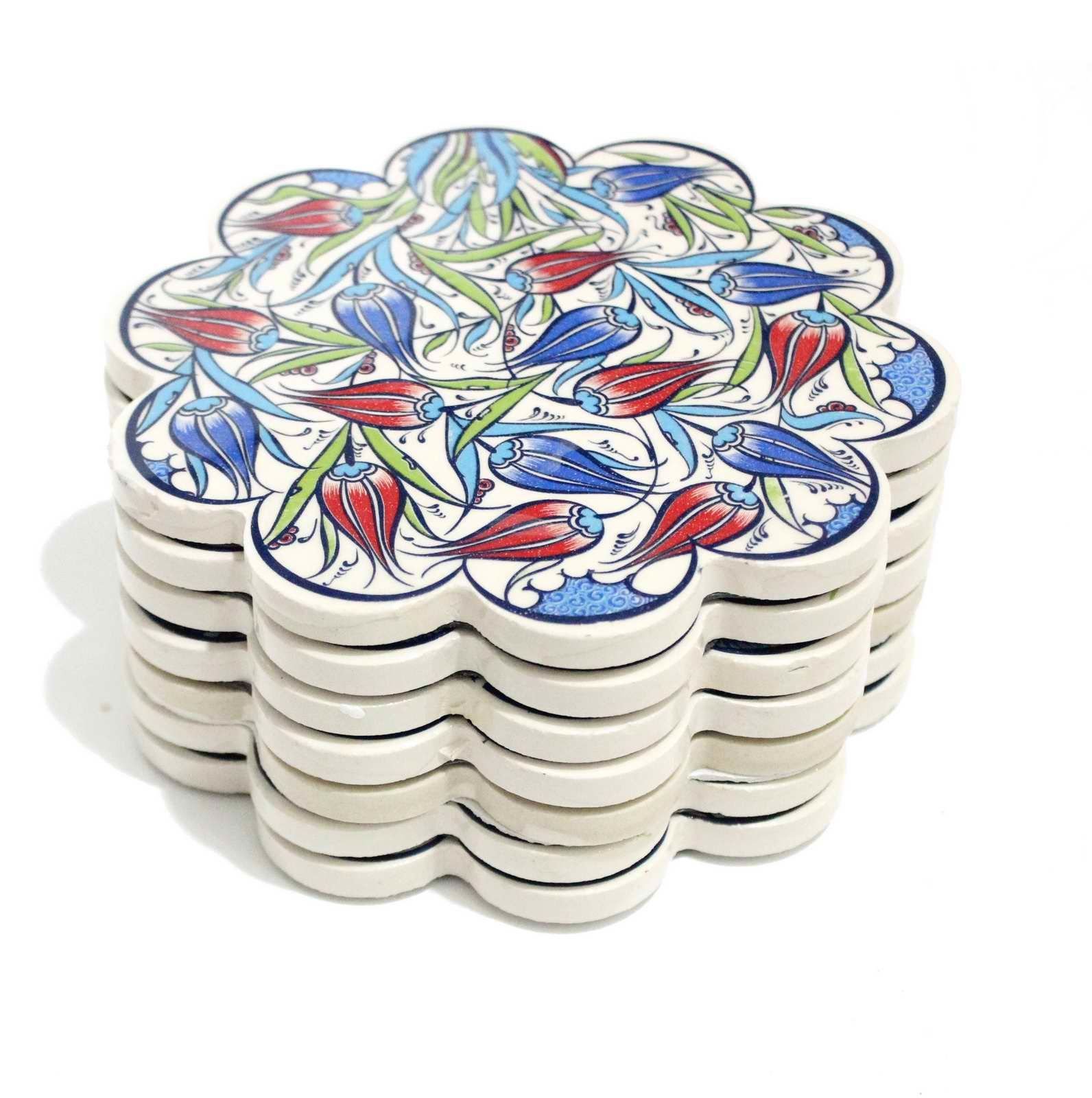 16 cm Seramik Baskı 6 lı Seramik Nihale Takımı