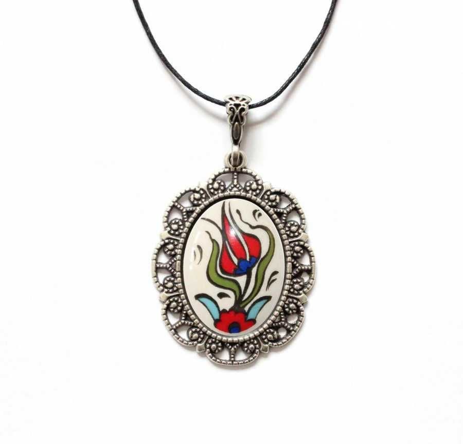 İlbay Çini Seramik Kolye 225DS029