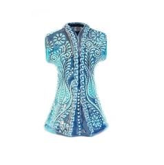 İlbay 25 cm Turkuaz Çini Seramik Kaftan
