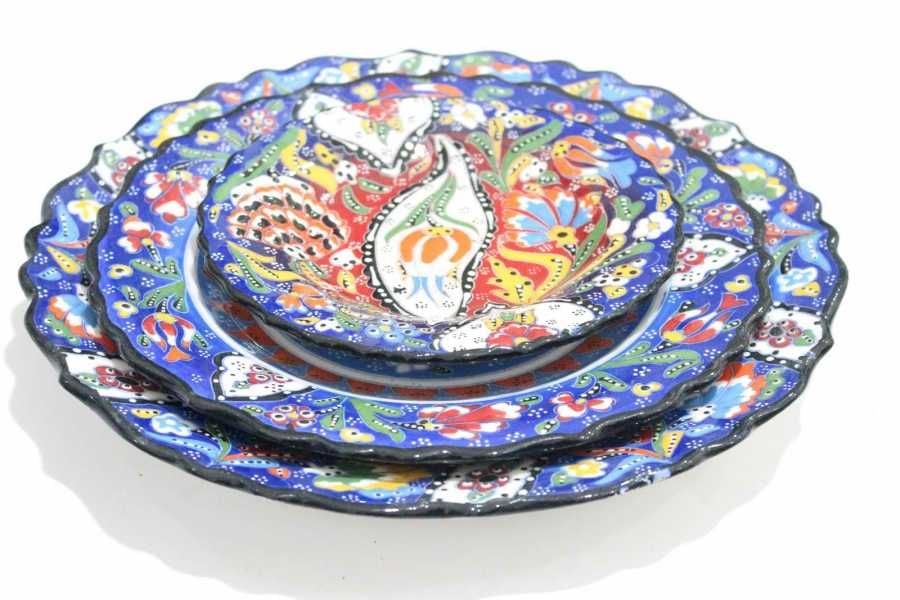 Çini Duvar Süsü Seramik Tabak Takımı