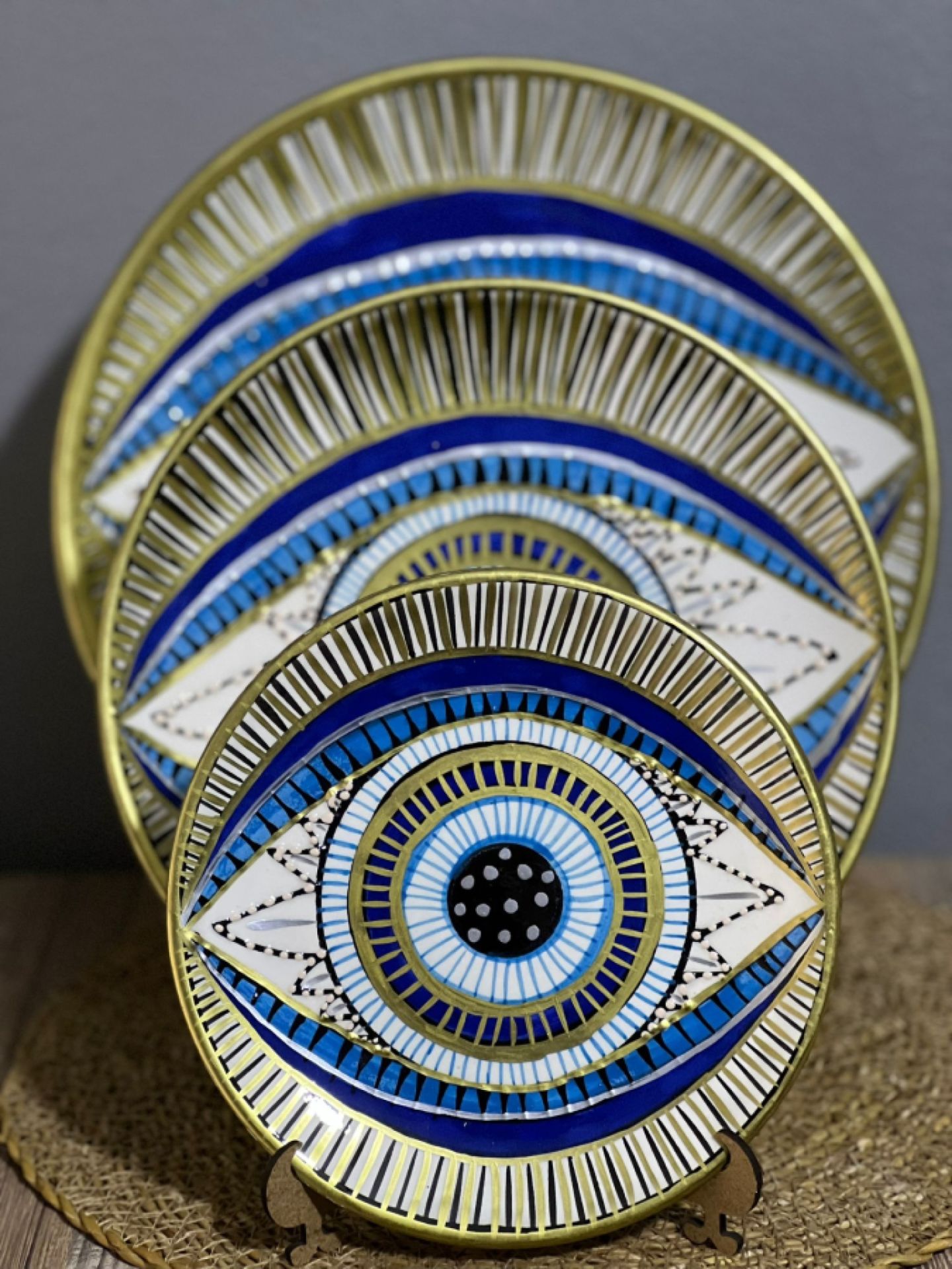 Çini Seramik Nazar Tabak Seti