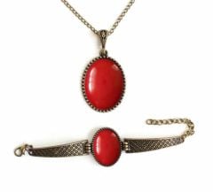 İlbay Çini Takı Kolye Bileklik Seti 2717DS300