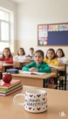 Canım Öğretmenim Yazılı Klasik Kupa, | Seramik Kupa | Öğretmenler Günü Kupası | El İşi Kupa