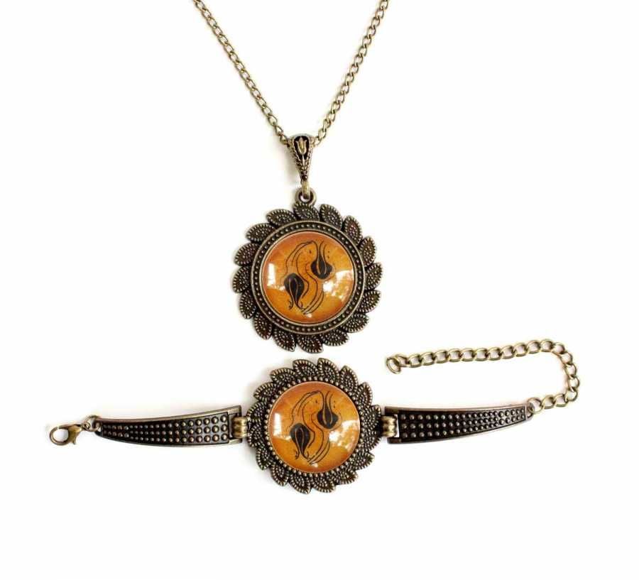 İlbay Çini Takı Kolye Bileklik Seti 2716DS550