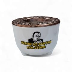 42 Adet Esprili Yazılı Ayşen Küllük Toptan Satış | Toptan Küllük | Metal Kapaklı Rüzgar Küllüğü