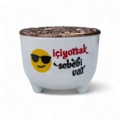 42 Adet Esprili Yazılı Ayşen Küllük Toptan Satış | Toptan Küllük | Metal Kapaklı Rüzgar Küllüğü