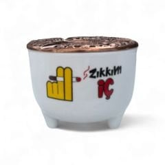 42 Adet Esprili Yazılı Ayşen Küllük Toptan Satış | Toptan Küllük | Metal Kapaklı Rüzgar Küllüğü