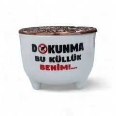 42 Adet Esprili Yazılı Ayşen Küllük Toptan Satış | Toptan Küllük | Metal Kapaklı Rüzgar Küllüğü